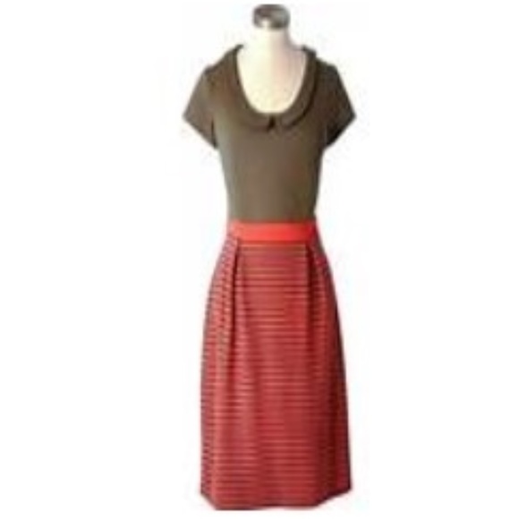 Boden Dresses & Skirts - Boden Lila Army Green & Coral Dress Size 12L